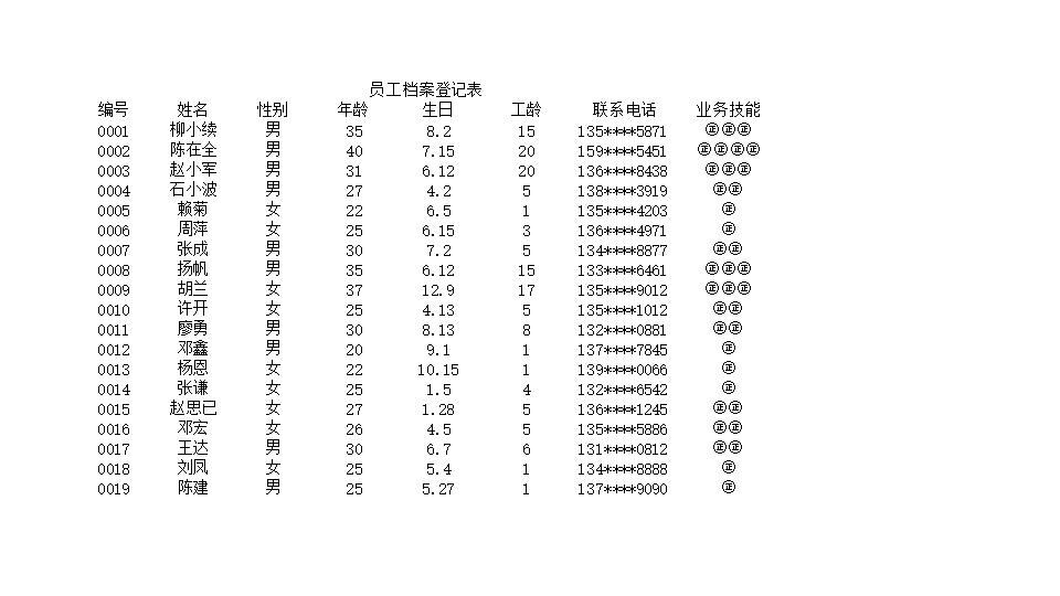 员工档案登记表.xls