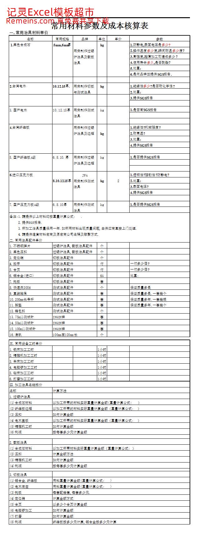 创新成本核算表.xls