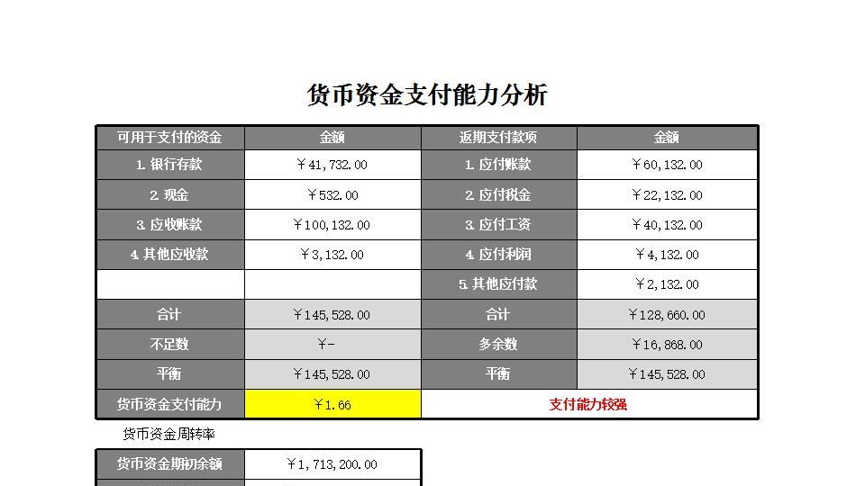 货币资金支付能力分析表.xlsx