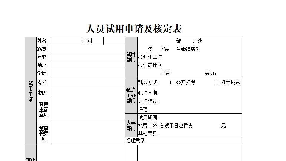 人员试用申请及核定表.xlsx