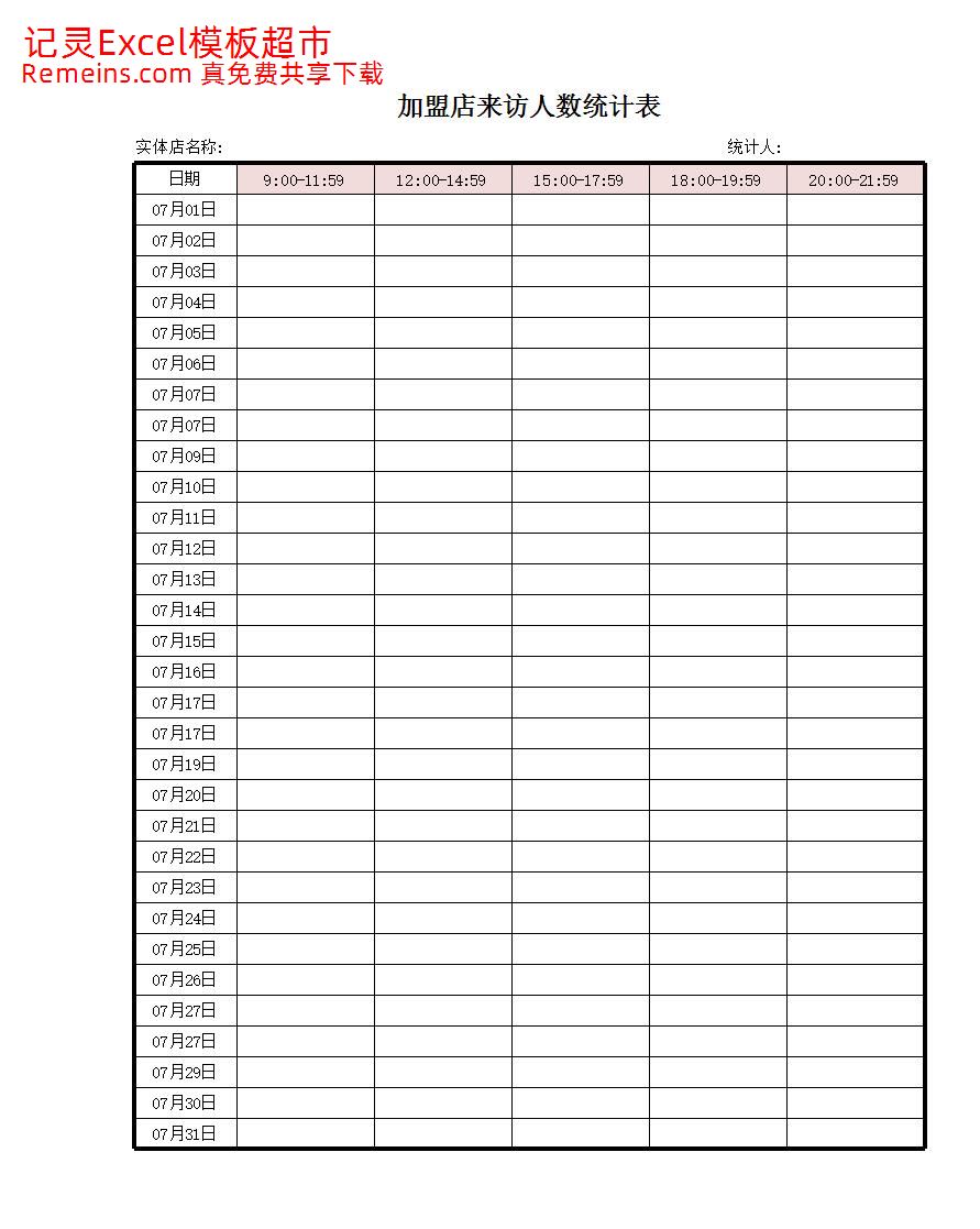 加盟店来访人数统计表.xlsx