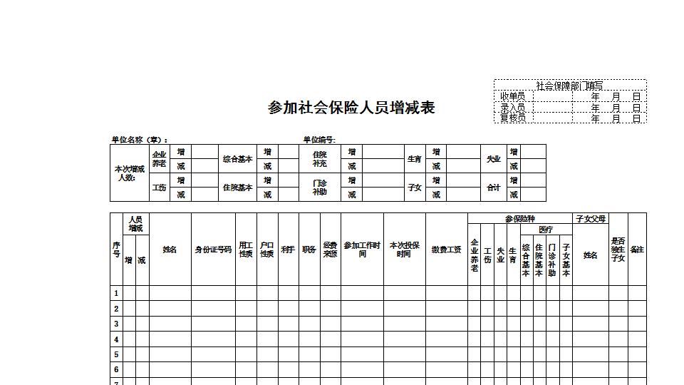 参加社会保险人员增减表.xlsx