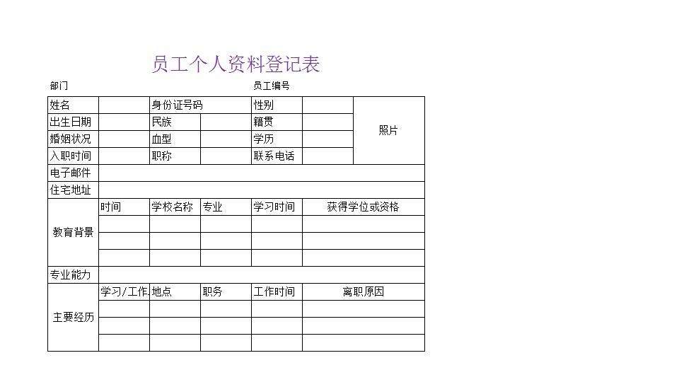 员工个人资料登记表.xlsx