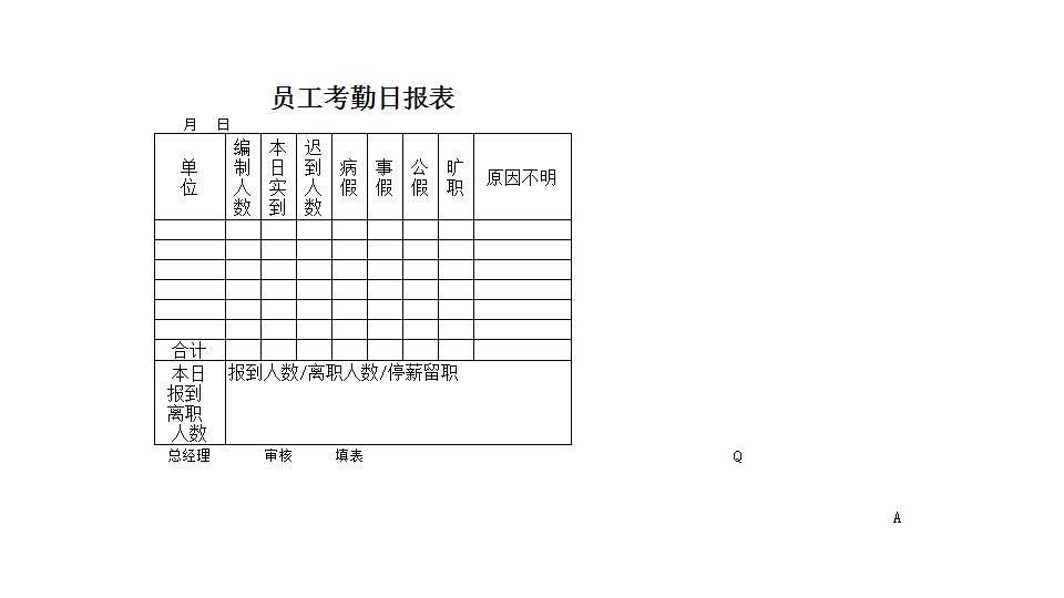 员工考勤日报表.xlsx