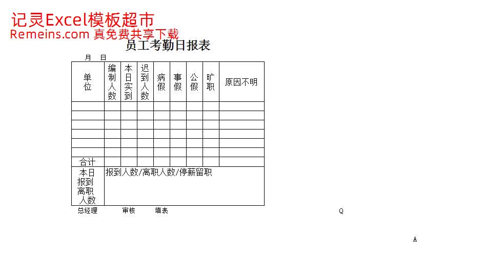 员工考勤日报表.xlsx