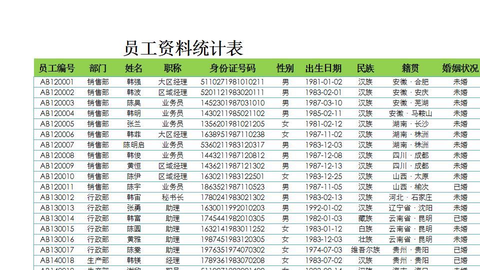 员工资料查询表.xlsx