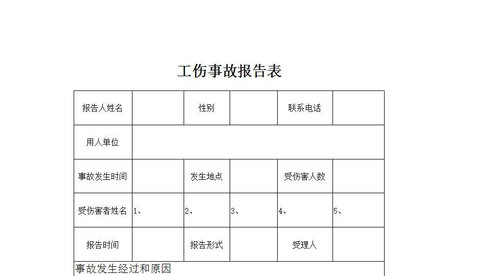 工伤事故报告表.xlsx