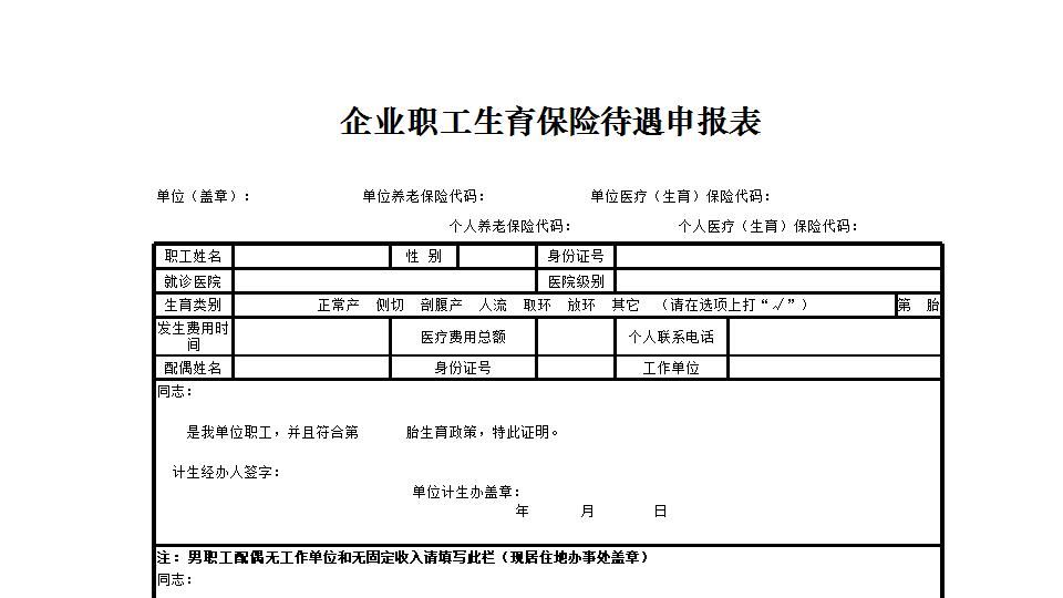 生育保险申报表.xlsx