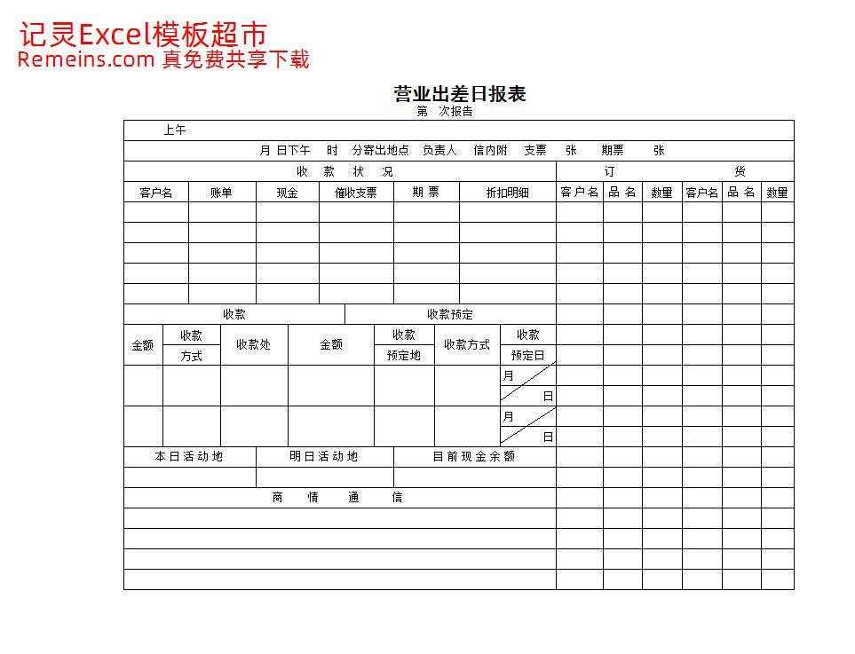 营业出差日报表.xlsx