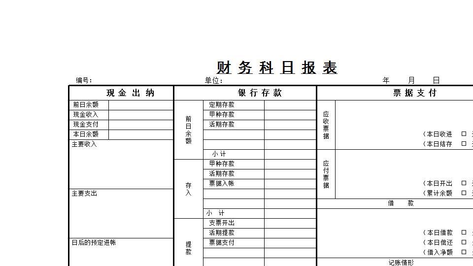 财务科目日报表.xlsx