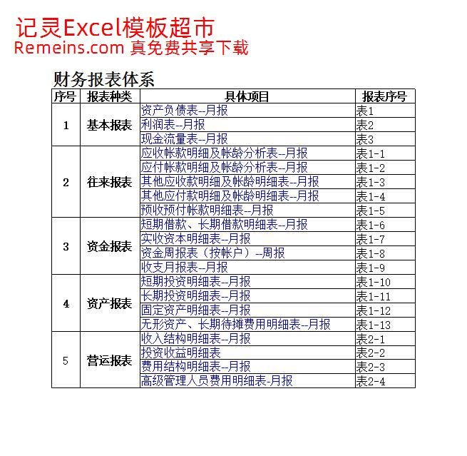财务报表模板全套(excel).xls