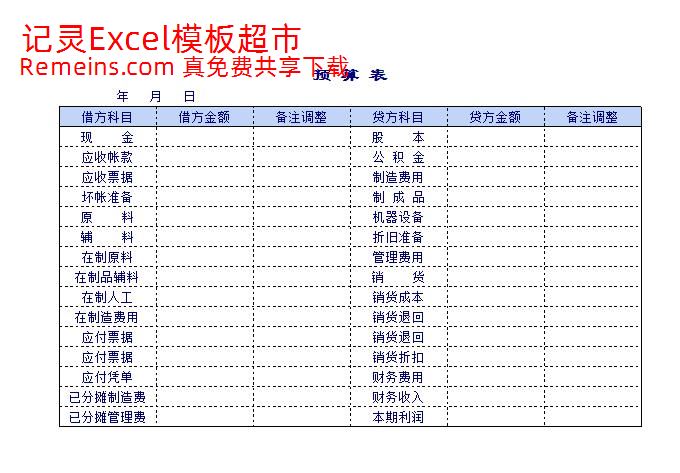 企业公司预算表.xls