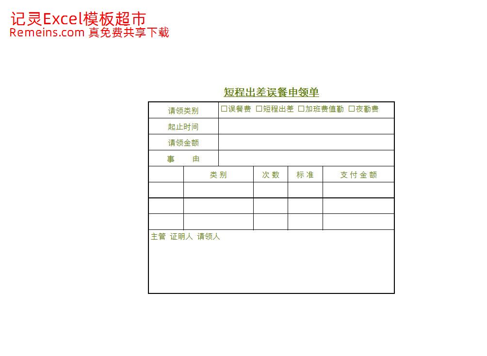 出差误餐费申领单.xlsx