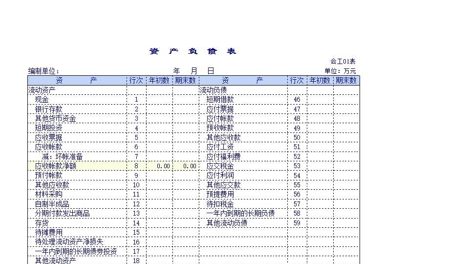工业企业会计报表.xls