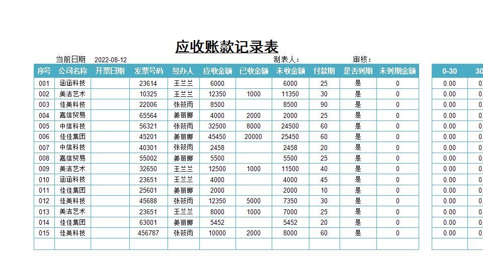 应收账款记录表.xlsx