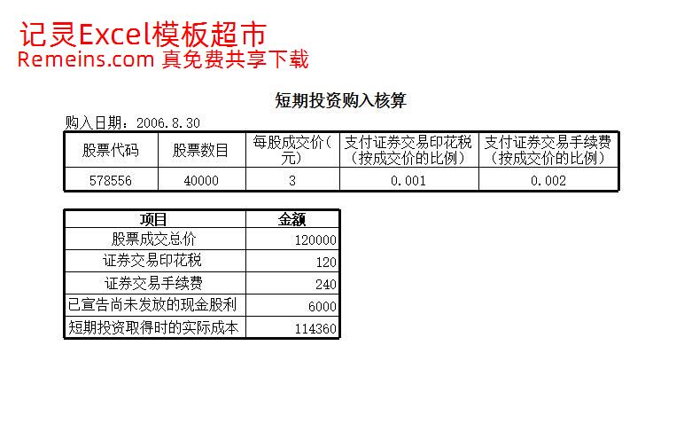 短期投资管理.xls