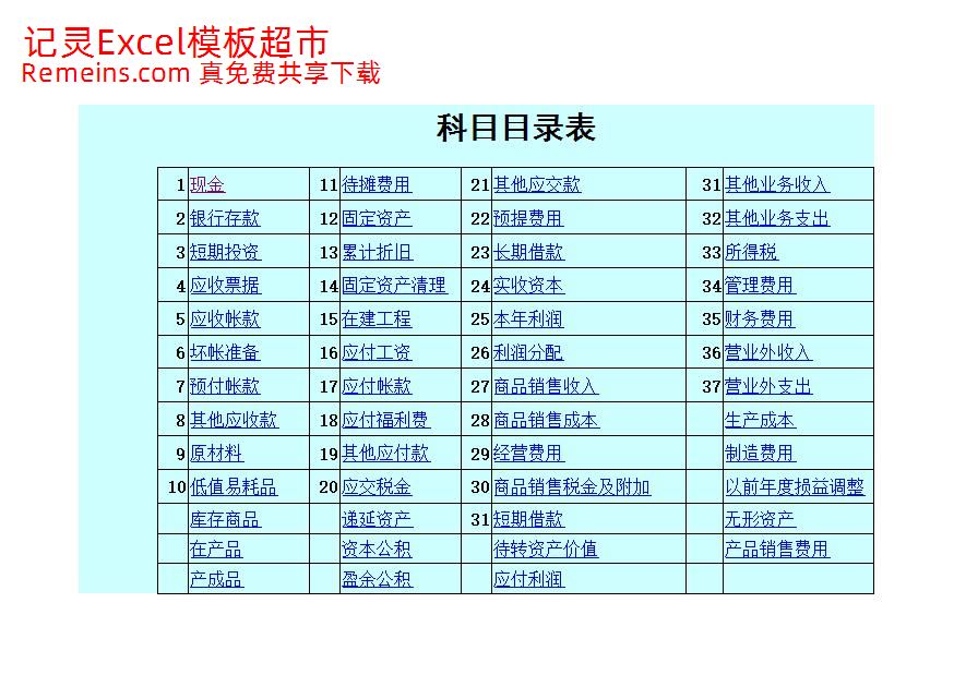 EXCEL会计全套表格.xls