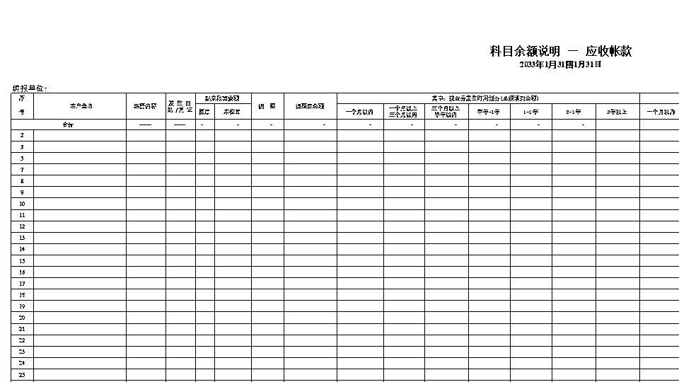 【财务报表-上市公司审计基础表】附表6-应收账款账龄分析表.xls