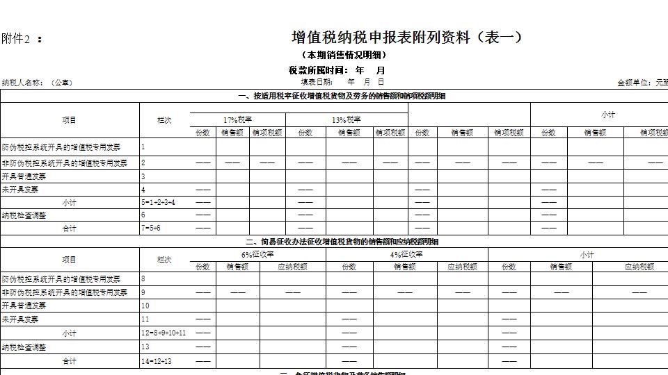 增值税纳税申报表附列资料一.xls