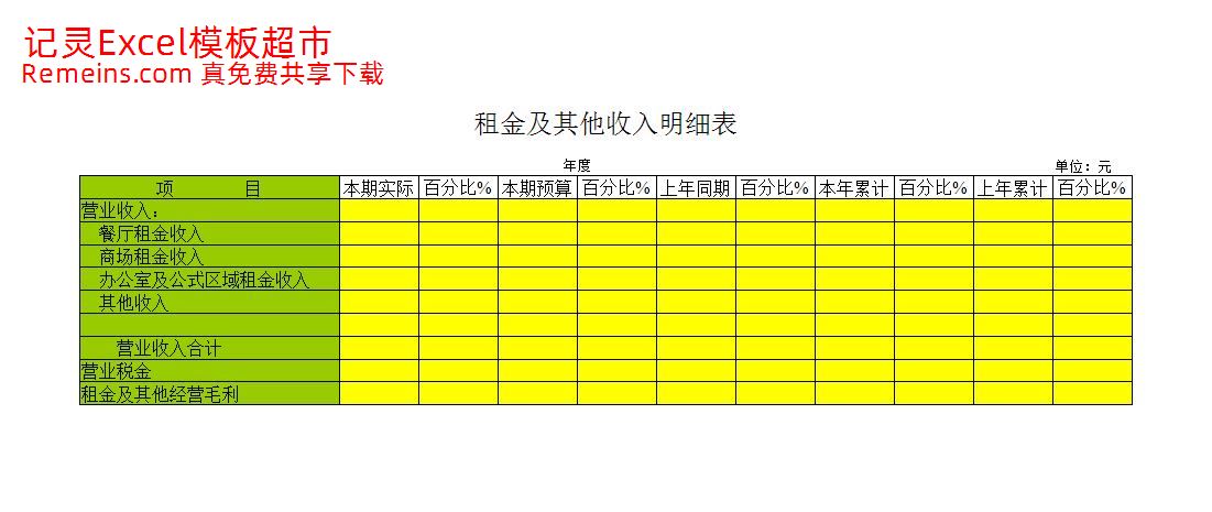租金及其他收入明细表.xls