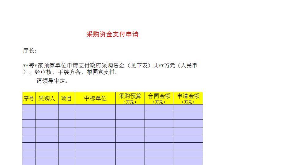 采购资金支付申请.xls