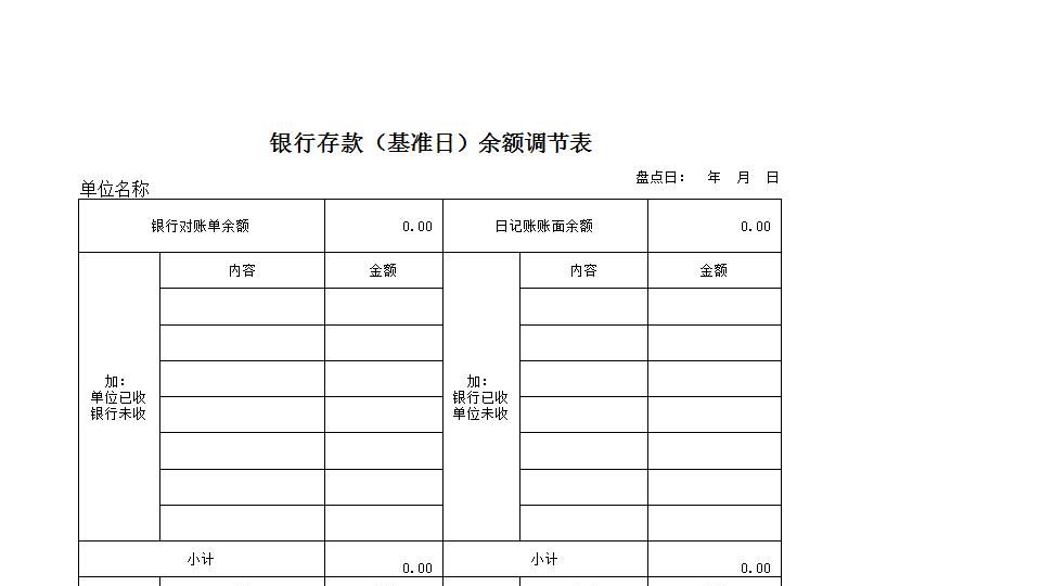 银行存款余额调节表.xls