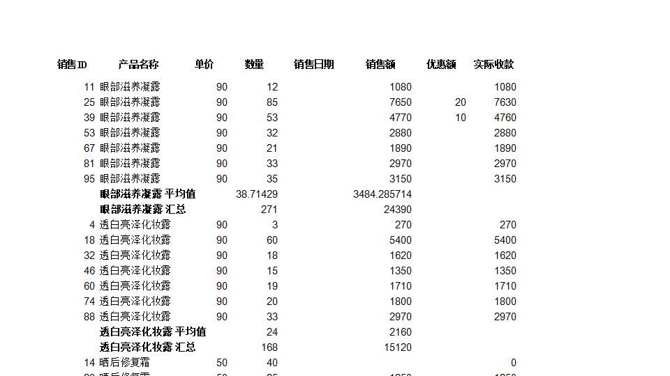 分类汇总销售记录.xlsx