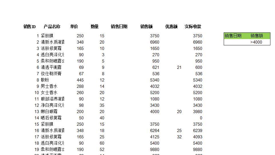 对销售记录进行高级筛选.xlsx