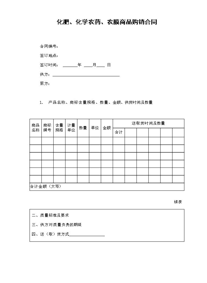 化肥、化学农药、农膜商品购销合.doc