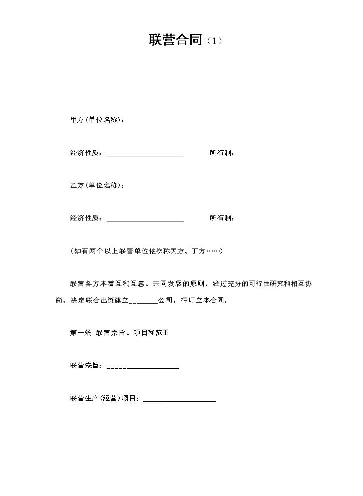 联营合同（1）.doc