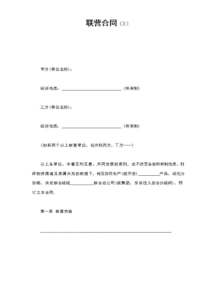 联营合同（3）.doc